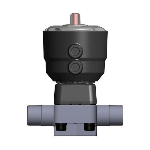 PVDF 2/2-Wege-Membranventil DK/CP, Schweißstutzen, NO, FKM, Typ 382